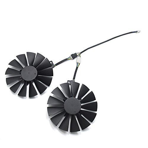 iHaospace 95MM T129215SM FDC10M12S9-C 4Pin 12V Graphics Card Cooler Fan for ASUS ROG Strix GTX 1050Ti 1060Ti 1070Ti 1080Ti RX 470 570 580 RX470 RX570 RX580 Grafikkarte Lüfter