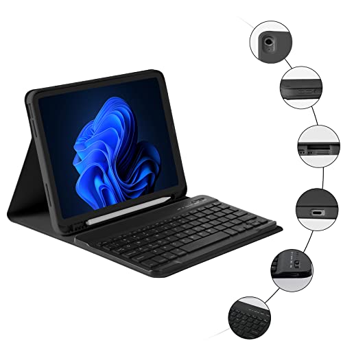 BQSS Keyboard Case for ipad 10.2" 9th/8th/7th Gen,Wireless Magnetic Detachable Keyboard iPad 9th/8th/7th,iPad Air 3rd Gen Stand Tablet Cover Case with Built-in Pencil Holder - Image 12