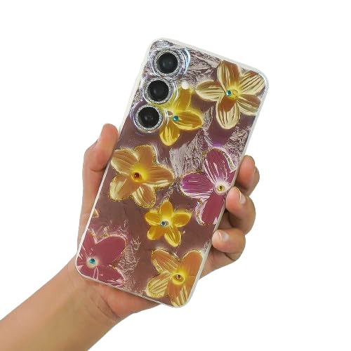 PEEPERLY Back Cover Case for Samsung Galaxy S24 Scratch Resistant Anti-Slip TPU Shockproof Protective Durable Retro Gem-Encrusted Flower Art Case(Purple) (B0DFTQ6YP9) Amazon Price History, Amazon Price Tracker