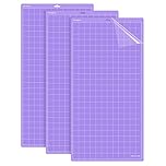 REALIKE Cutting Mat for Cricut Explore Machine,Cricut Expression Machine Maker 30.48cmX60.96cm 12x24 inch Adhesive Sticky Cutting Mats 3Pack Replacement Vinyl Cutting mat for Craft Sewing Stronggrip