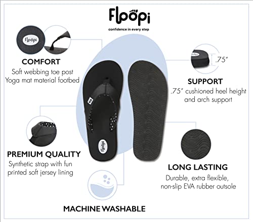 Image of Floopi Flip Flops for Women Flat Yoga Mat Thong Womens Sandals Ladies Beach Sandals with Indoor & Outdoor Anti Skid Soles