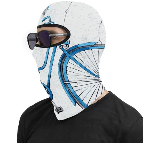 Pasamontaña térmico para hombre y mujer, máscara facial azul estampada para bicicleta, motocicleta, esquí y clima frío miniatura 4