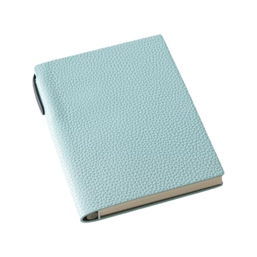 LUAONI Small PU Leather Notebook with 90 Sheets Lined Paper Ribbon Bookmarks Portable Softcover Journal For Aily Planning And J