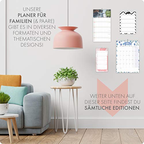 Familieplanner 2022, kalender 2022, wandkalender met 5 kolommen, bloemen, 23 x 43 cm, planner 2022, familiekalender 2022… - Image 7