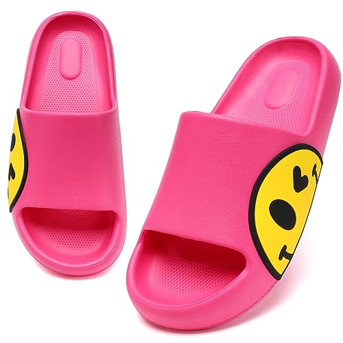 Waysoland Ciabatte donna uomo estive da Spiaggia Sandali,Ciabatte Morbide per bambini bagno,Doccia,pantofole antiscivolo infradito per interni ed esterni(Rosa rossa,37/38 EU)