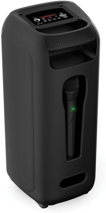 Фронт view of the Blaupunkt Infinite 20W Party Speaker, showing the main speaker grille and control panel on top.