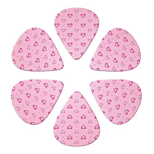 ASDTEHCY Lot de 6 médiators en celluloïd, en forme de cœur, pour guitares acoustiques, électriques, basses ou ukulélé - Les Beatles, Paul McCartney, John Lennon, RIngo Starr, George Harrison ASDTEHCY Lot de 6 médiators en celluloïd, en forme de cœur, pour guitares acoustiques, électriques, basses ou ukulélé – Image 3