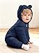 XMWEALTHY Toddler Snow Suit 18-24 Month Boy Clothes Kids Winter Coat Jacket Infant Warm Bunting Baby Cute Outfit Navy Blue