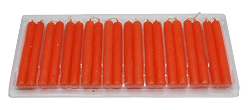 Govinda - 4 Inch Mini Ritual Chime Spell Candles - Orange - Pack of 20