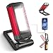SPORWAY Lampada da Lavoro LED Ricaricabile Lampada di Ispezione Impermeabile IPX6 Torcia Pieghevole Portatile con Base Magnetica e Gancio per Auto Campeggio Officina Home e di Emergenza Uso (Rosso)
