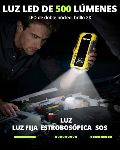 Arrancador de coches 4500A para solucionar baterias descargadas sin ayuda 5