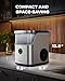 Silonn Nugget Ice Maker Countertop, Ice Basket with Handle, Quiet Operation & Self Cleaning Ice Machine, Chewable Ice, 33 lbs/24H, Portable Pellet Ice Maker with Scoop for Home, Kitchen and Office