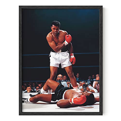 HAUS AND HUES Affiches de Muhammad Ali – Toile murale de motivation pour homme, décoration murale motivante, affiches de boxe en anneau, motivation pour gym