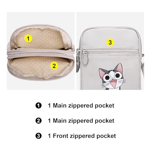 Image of AOCINA Small Wallet Purse Canvas Mini Purse Crossbody Phone Purse Bag for Girls Teens Boys Women