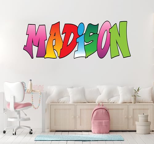 Vinilo decorativo personalizado graffiti nombre mini 15x4 pulg miniatura 3