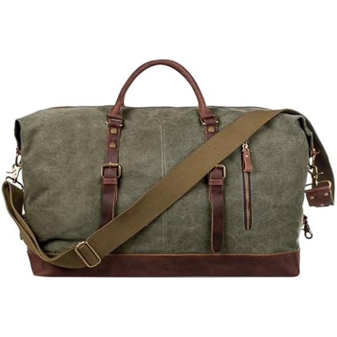 S-ZONE 60L Canvas Duffel Bag for Travel Cover