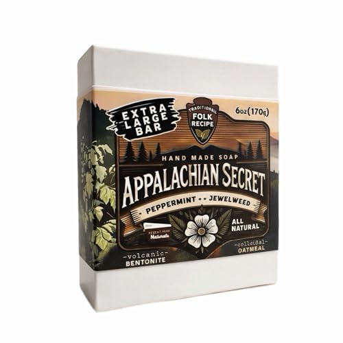 Anti-Ivy Jewelweed Soap - All Natural Poison Ivy Soap for ivy oak and sumac Itch Relief- Large Bar - Appalachian Secret 6 oz