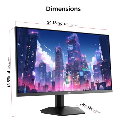 undefined KOORUI 27" Gaming Monitor, 200Hz 1ms Fast IPS, WQHD (2560 x 1440p) HDR 400 Display, DCI-P3 95% Color Gamut, FreeSync Premium, Adaptive G-Sync, HDMI x 2, DisplayPort, G2721P の商品画像 8