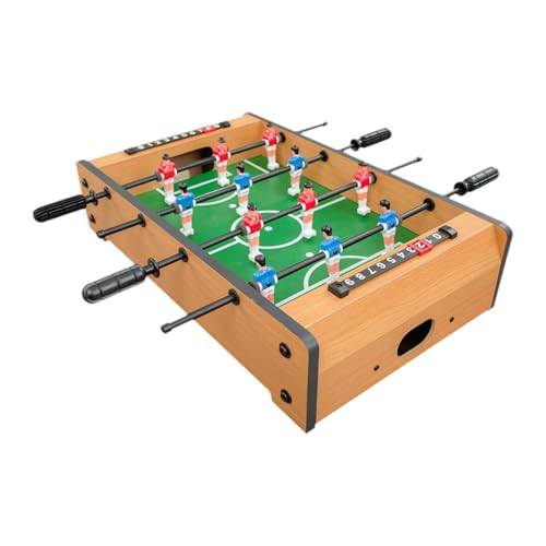 Foosball Table Mini Tabletop Soccer Game Portable Football Table Wooden Football Game Set Compact MDF Build Lightweight Design Suitable for Kids