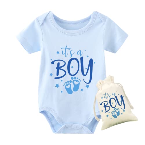 culbutomind Baby Twins It a Boy Body à manches courtes pour bébé garçon et fille - Bleu - XS Cover