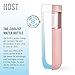 HOST Freeze Double Walled Insulated Water Bottle Freezer Tumbler with Active Cooling Gel Stainless Steel Lid and Silicone Grip, Set of 1 20 Oz Plastic Bottle, Blush