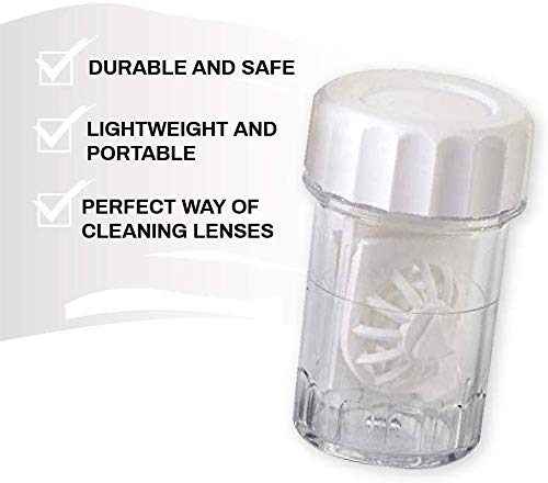 SPORTS WORLD VISION Contact Lens Cases (20 Pieces) Standard Barrel Type Contact Lens Cleaning Container for Everyday Use