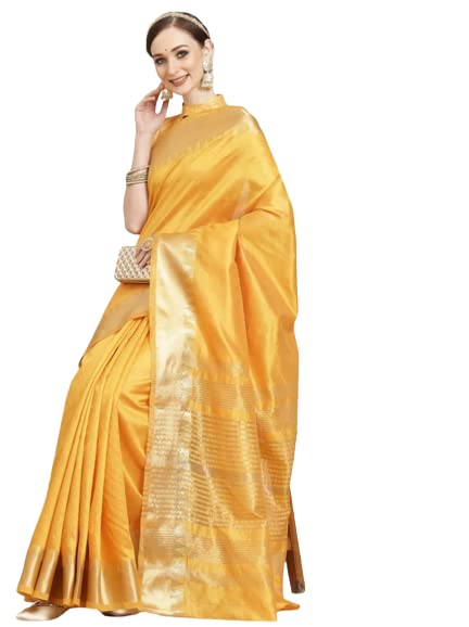 Indian Women Wear Assam Silk Plain Designer Ethnic Saree Blouse