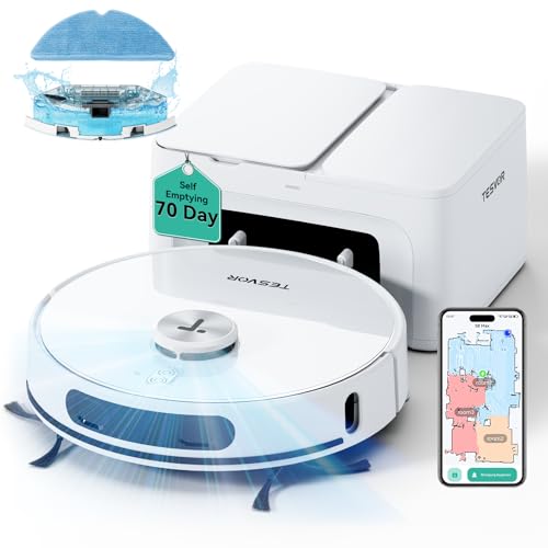 Robot Vacuum and Mop Combo,Self Emptying Station for 70 Days Cleaner with LiDAR Navigation Smart...