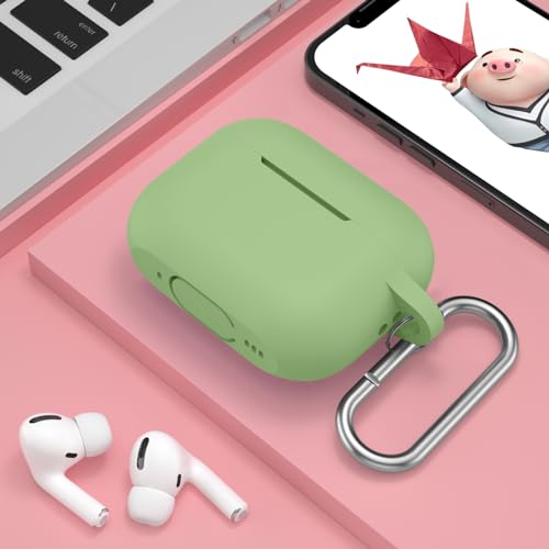 Image of for AirPods Pro 2nd 1st Generation Case Cover with Keychain, Protective Soft Silicone Skin Accessories for Apple AirPods Pro Charging Case 2022 /2019, Front LED Visible, Matcha