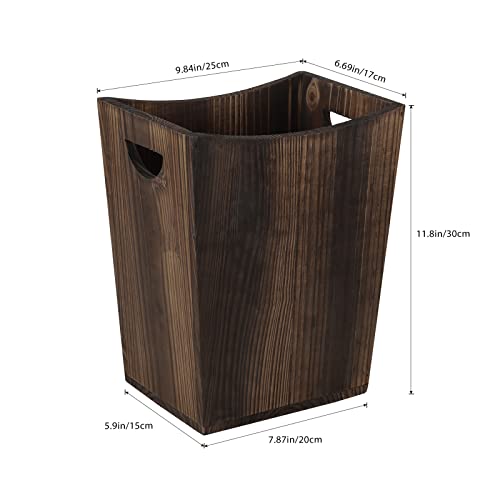 Mooace BHK68 Wood Trash Can, Small Waste Basket thumb #1