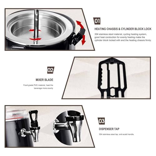 Machine à chocolat chaud 10 L commerciale et distributeur de boisson