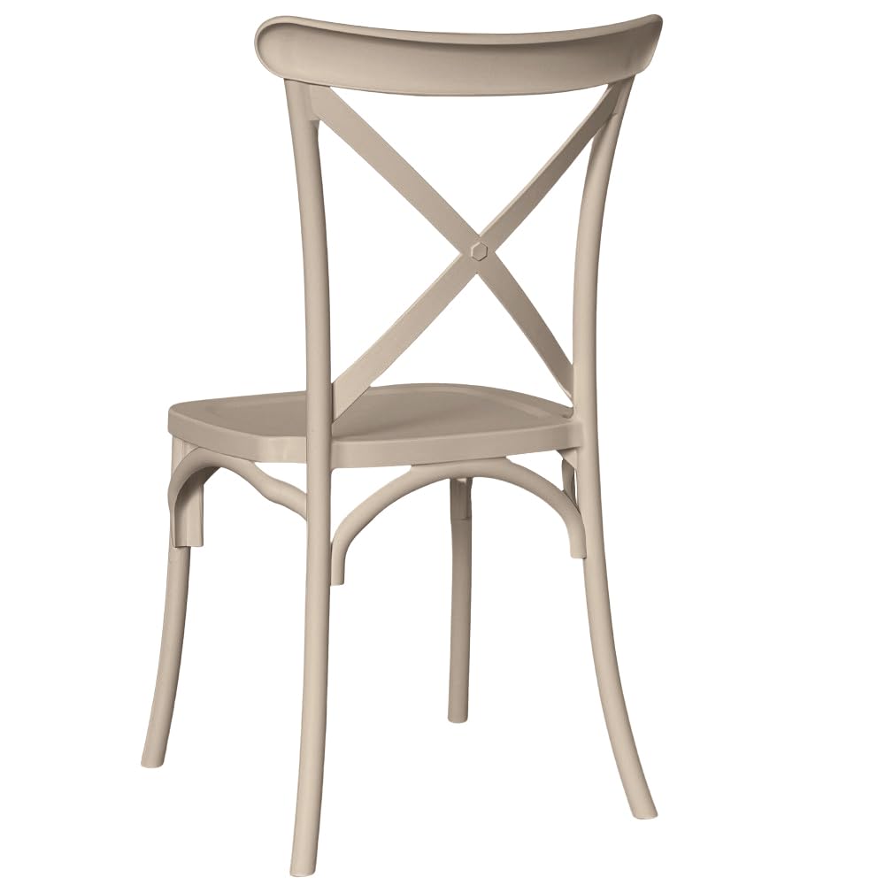 OKAFFAREFATTO MADDALONI Silla de bar comedor de plástico beige sprint polipropileno apilable
