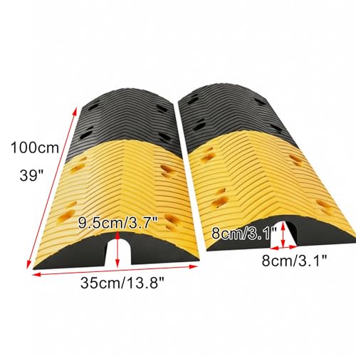 Rampa protectora de cable de velocidad resistente de 3300 libras para carreteras y garajes 3