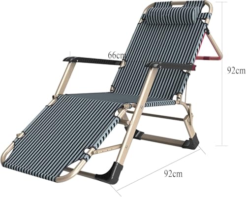 Chaise longue contre le mal de dos inclinable à gravité pliante pour jardin