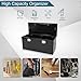 Gooeap Truck Tool Box 44 X 18 X 18 Inch Black Aluminum 5 Bar Tread Car Outdoor Trailer Pickup Toolbox, RV Storage Organizer, Truck bed Box Organizer W/Lock Latch w/Keys