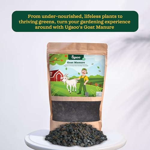 UGAOO Organic Goat Manure - Organic Fertilizer for Plants, Home Garden, 1 KG(Set of 1)