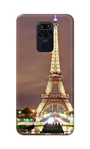Image of PRINTFIDAA Lovers Famous Place Eiffel Tower in Paris Printed Designer Hard Case for Redmi Note 9 (6.53 inch) / Redmi 10X (4G) (6.53 inch) Back Cover -(e) RPM1009