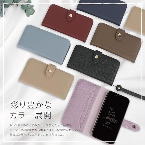HANATORA iPhone15ProMax ケース 手帳型 本革 スマホケース スマホ スタンド ストラップ 付き シュリンクカーフレザー ギフト ベルトあり マグネットなし ワイン H1SPB-15ProMax-Wine ギフト 誕生日ギフト 女性 彼女 お母さん お父さん 人気商品 30代 40代 50代 60代 70代