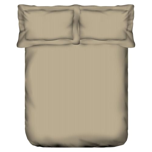 Image of MYTRIDENT Bedsheet for Double Bed, Classic King Size Bedsheet with 2 Pillow Covers, 210TC, 100% Cotton Bedsheet - Irish Cream