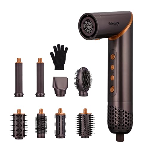 OSOJI Estilizador de Cabello 2 en 1 con 9 Boquillas Hot & Cool y Direccionador de Aire, Plancha y Secadora para Todo Tipo de Cabello, con Estuche de...