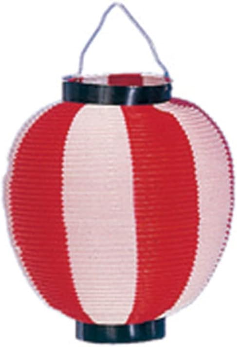 提灯 大 赤と白 ポリエチレン製 提灯 大サイズ ツートンカラー10個セット 直径22cm