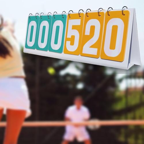 Marcador flip de 6 dígitos Milageto para arbitrar bádminton sin discusiones de puntuación 6