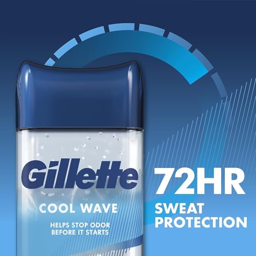 Gillette Antiperspirant and Deodorant for Men, 72-Hour Sweat Protection, Clear Gel, Cool Wave Scent, 3.8 oz (Pack of 4) - Image 5