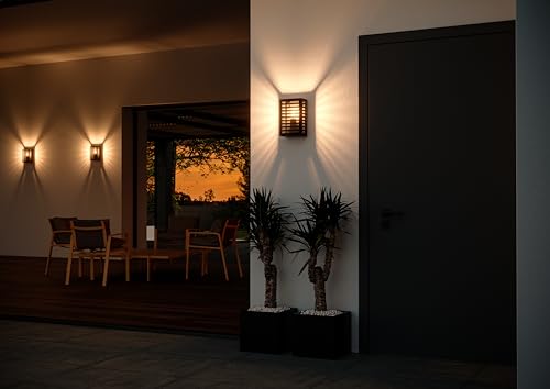 Eglo Outdoor wall Light Alamonte 3, Outdoor wall lamp Made of Metal in Black, Outdoor wall spot, Porch Lighting with E27 Socket, IP44 - Image 3