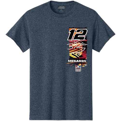 Classic Ink Ryan Blaney #12 Car T-Shirt - 2-Spot 5000 RB12 Automotive Racing Apparel - 3XL Navy