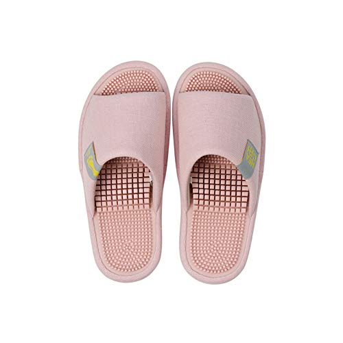 Liitrton Women Durable Massage Slippers,Non Slip House Slippers,Cushion Comfort and Arch Support for Better Health (7-8, Pink)