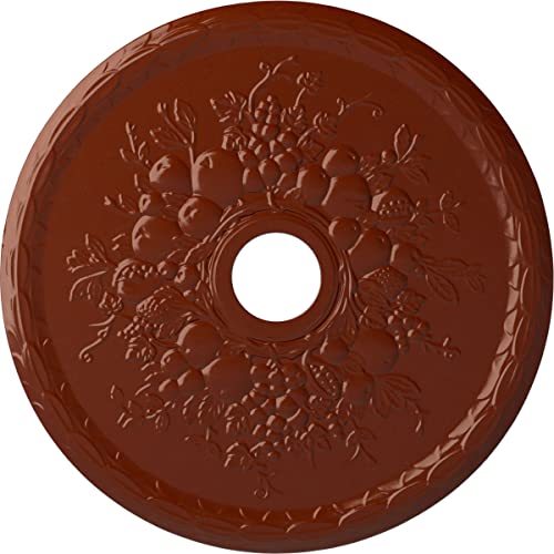Ekena Millwork CM22GRFIF Grape Ceiling Medallion, 22-5/8 x 3-5/8 x 5/8, FireBrick