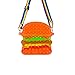 Dewadbow Fidget Pop Sac à bandoulière pour avocat, hamburger avec bandoulière réglable, bouton-pression arc-en-ciel pour filles (Hamburger A)