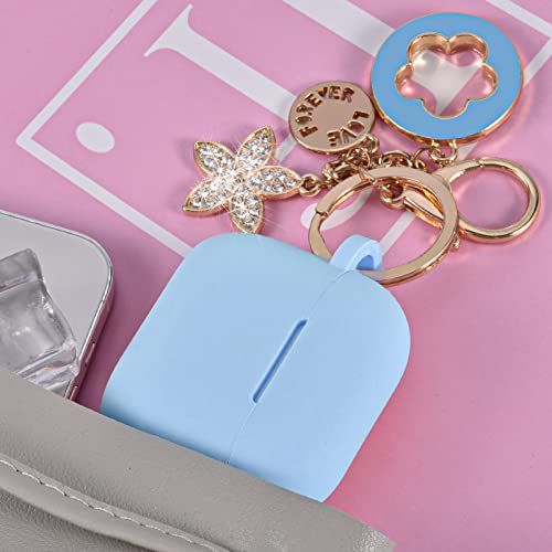 Image of VISOOM Case for Airpods 3 Pink Airpods 3rd Cases 2021 Silicone for iPod 3 Earbuds Case Cover Women Wireless Charging Case with Accessories Girl Bling Keychain for Apple Ear Buds 3rd Generation