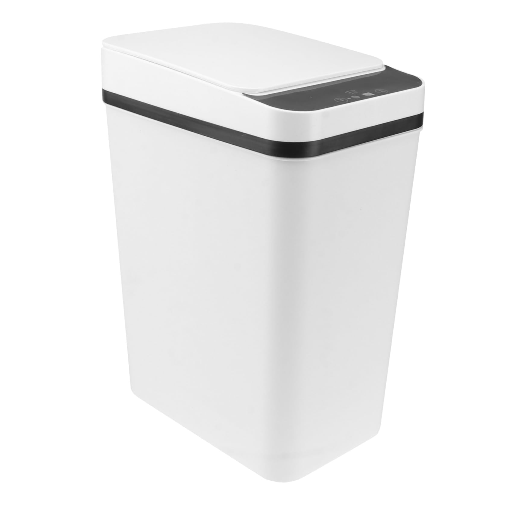 1pieza Papelera Inteligente Sensor De Movimiento Bote De Basura Automático Estilo Moderno Diseño Compacto Para Cocina y Dormitorio Cierre Silencioso Para Hogar y Oficina